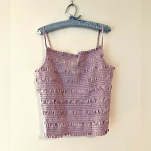 H&M Lilac Smocked Spagetto Strap Top